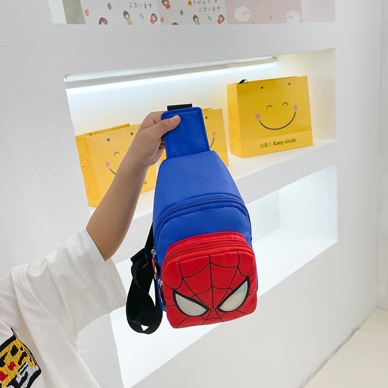 Túi Người Nhện Mới Trẻ Em Hoạt Hình Người Nhện Đeo Ngang Ngực Túi Bé Trai Bé Gái Túi Messenger