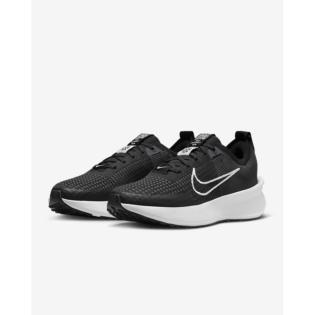Giày Nike chính hãng Interact Run Running Shoes Black White - Chạy bộ - Đen Trắng - size 39 42.5