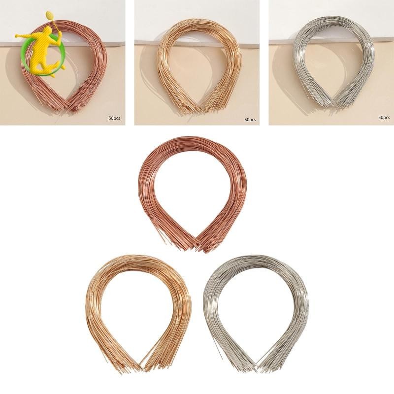 Bộ 50 Băng Đô Kim Loại Trơn Cho Hàng Thủ Công Khung Băng Đô Cài Tóc Số Lượng Lớn Tóc Vòng Mịn Thủ Công DIY Handmade Trống Băng Đô Để Thủ Công
