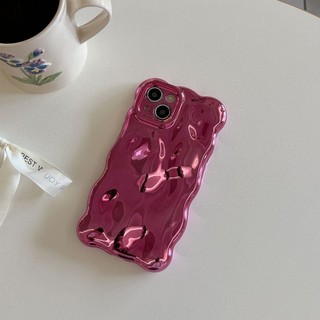 Sang Trọng Mạ Điện Bạc Hoa Hồng Hồng Thiên Thạch Họa Tiết Ốp Lưng Điện Thoại iPhone 17 16 Promax 12 13 14 15 Pro Max 11 Chống Sốc Silicon Mềm Nam Nữ Vỏ Di Động