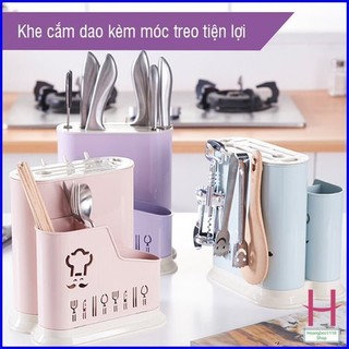 Ống cắm dao đũa đa năng, ống đựng đũa nhựa Việt Nhật cao cấp có móc treo tiện lợi 2776
