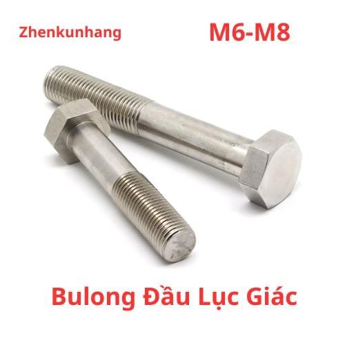 Bulong Đầu Lục Giác Inox 304 M6/ M8 có ren, Bulong lục giác DIN ...