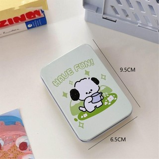 Hộp thiếc MEGOCE, Hộp lưu trữ kim loại hoạt hình, họa tiết chó con Mini hình chữ nhật dễ thương Trang sức trang trí hộp nhỏ