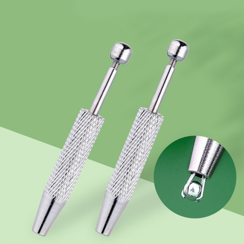 Dụng cụ hỗ trợ xỏ khuyên body với bàn chải quặt bốn ngạnh, phù hợp cho việc gắn các loại khuyên nhỏ
