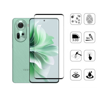 Oppo Reno 11 5G 2 trong 1 Kính Cường Lực Bảo Vệ Màn Hình Cho OPPO Reno 11 F 10 Pro Plus 7 4G 5G Phim Bảo Vệ Màn Hình + Phim Ống Kính Máy Ảnh