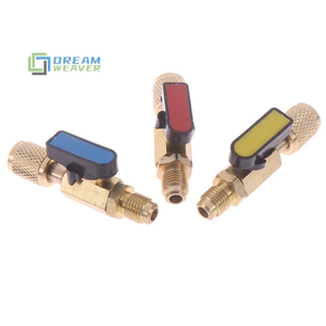 1 / 4 "Nam đến 1 / 4" Nữ SAE Van Thẳng Sạc AC Cho R22 Chất Lạnh mới