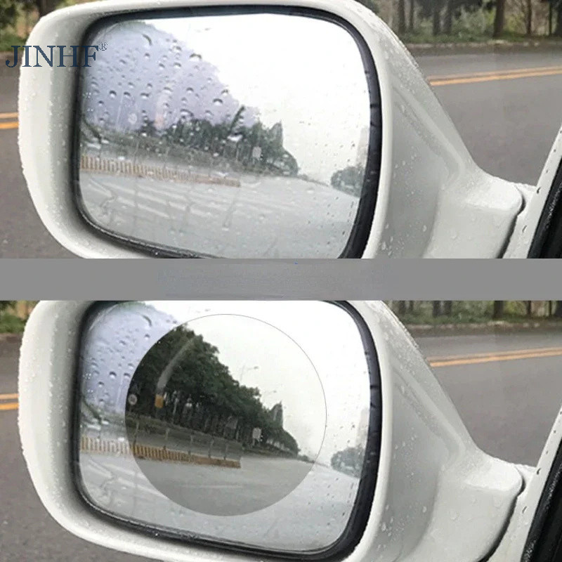 Jinhf Bộ 2 Miếng Phim Dán Gương Chiếu Hậu Ô Tô Chống Sương Mù, Chống Thấm Nước, Chống Mưa, Bảo Vệ Cửa Sổ Xe