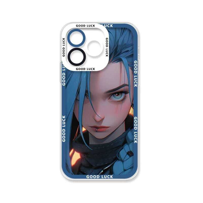 Ốp điện thoại hoạt hình Hot Game League of Legends Jinx Tương thích cho iPhone 11 12 13 14 15 Pro Max PLUS XR X XS Max 8 7 6 6S PLUS 5 5S Vỏ TPU mềm trong suốt Vỏ chống sốc thời trang