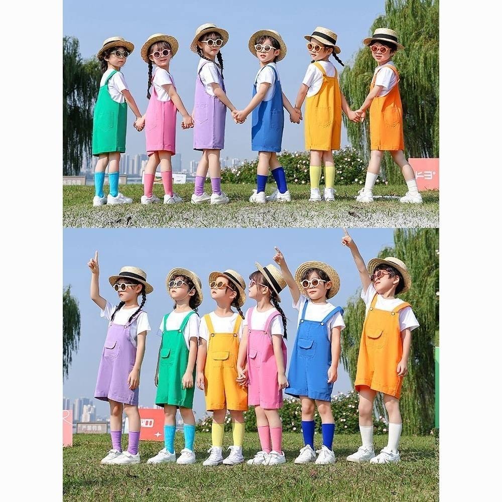 Yếm jean bé gái Bộ đồ màu mùa hè cho bé trai/bé gái: 3-10 tuổi