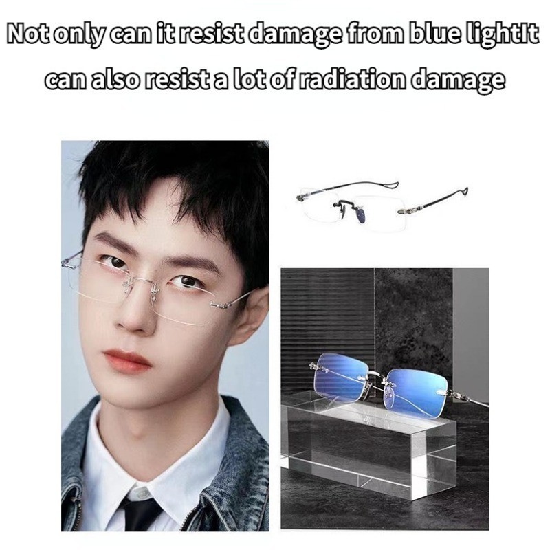 Kính cận thị thời trang -0.5 -1.0 -1.5 -2.0 -2.5 -3.0 -3.5 -4.0 -4.5 -5.0 độ dành cho nam và nữ với tròng kính có thể tháo rời kính chống ánh sáng xanh 105