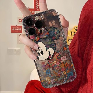 Ốp Điện Thoại Di Động Mickey Minnie Hoạt Hình Cho IPhone 11 15 14 13 Pro Max 12 / 8se 7 Plus XS Chất Liệu Silicon Chống Thấm Nước Và Chống Sốc Vỏ Mới
