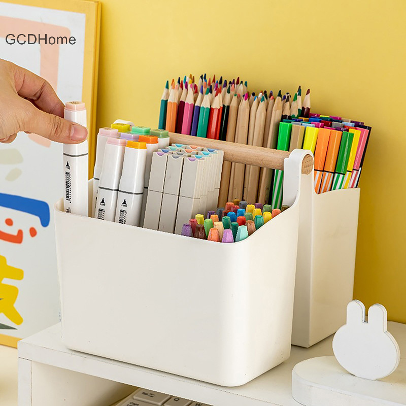 Gcdhome Dung Tích Lớn al Giá Để Đồ Văn Phòng Trường Học Di Động Để Bàn Đồ Lặt Vặt Hộp Bảo Quản HOT Giỏ Chứa Đồ