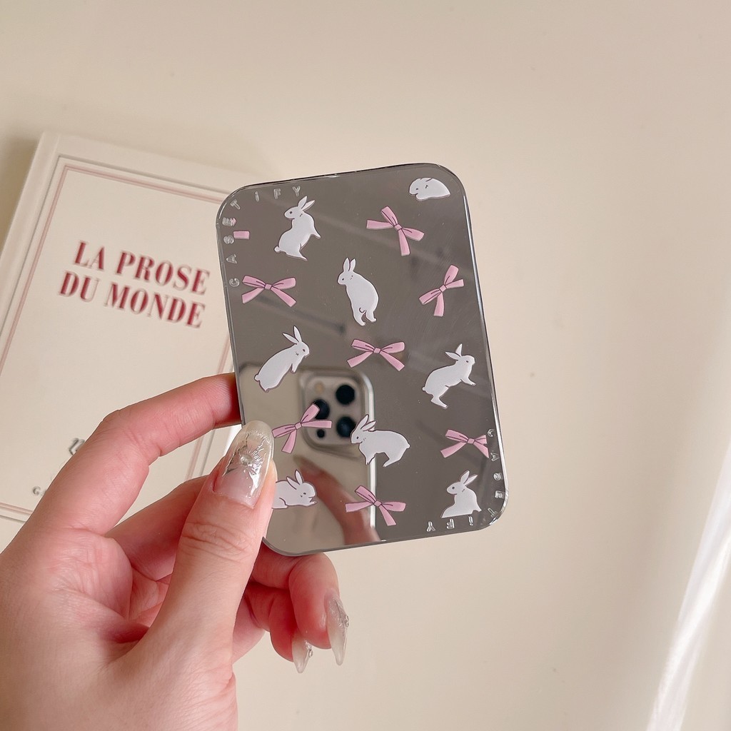 Hộp đựng thẻ Snappy Rabbit Ribbon Snappy SnappyTM Giá đỡ thẻ gương Tương thích từ tính
