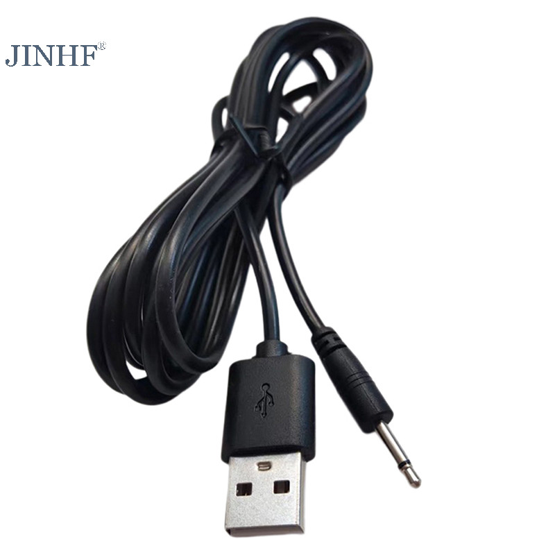 Dây sạc cáp sạc JINHF USB sang AUDIO 2.5mm cho máy mát xa đũa phép có thể sạc lại (Đen 24AWG) HOT