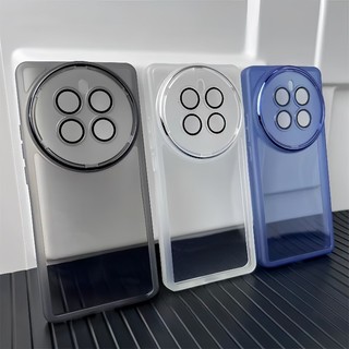 Tương Thích Cho Realme GT Neo6 Neo5 SE GT5 Pro Neo2T OPPO A3 Pro A60 Ốp Điện Thoại Có Ống Kính Máy Ảnh Phim Bảo Vệ Mặt Sau Trong Suốt Đơn Giản Chống Sốc Trường Hợp
