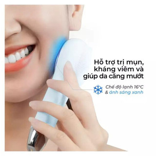 Máy rửa mặt massage tích hợp liệu pháp ánh sáng và nhiệt Halio, bảo hành 24 tháng