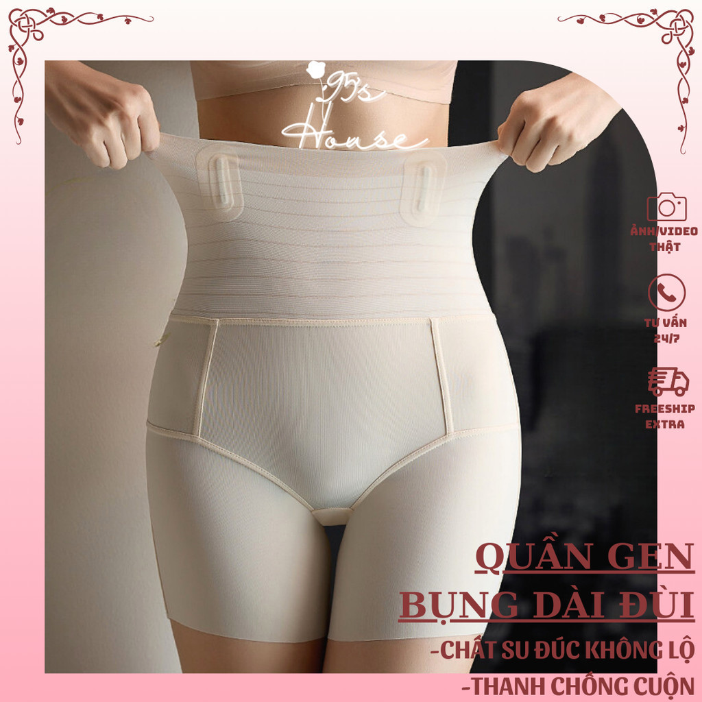 Quần Gen Bụng Định Hình Chống Cuộn Su Đúc Tàng Hình, Quần Nịt Bụng Không Lộ Viền QG15-1