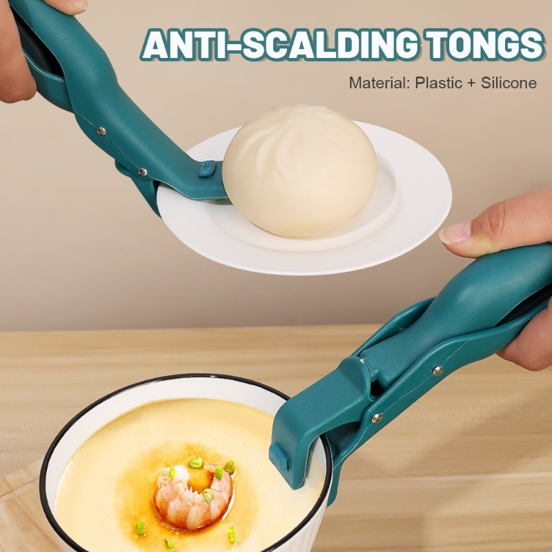 Kẹp chống bỏng silicon gia dụng - Nhẹ, Chống trượt, Chống bỏng, Chịu nhiệt - Kẹp nấu đa năng - Dành cho máy nướng bánh mì, lò nướng, Chảo Pizza - Tiện ích nhà bếp