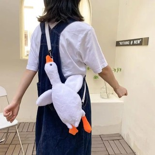 Búp Bê Vịt Túi Điện Thoại Di Động 2024 Mới Thu Đông Nữ Hoạt Hình Dễ Thương Túi Đeo Vai Thời Trang Lưới Đỏ Ngỗng Túi Đeo Ngang