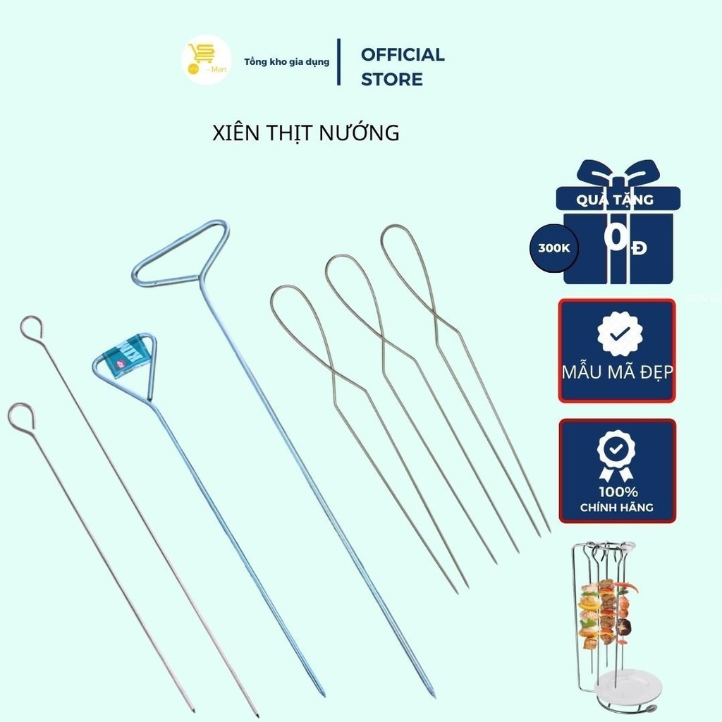 Xiên Inox Nướng Thịt - Kim Khâu Bụng Vịt Gà - Xiên Que Nướng Bbq Không ...