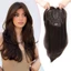 DELMER Thẳng Topper Tóc, Tổng Hợp Tóc Toupee Tóc Toppers, Kẹp Thay Thế Trong Full Cover Liền Mạch Top Tóc Nổ Cho Nữ