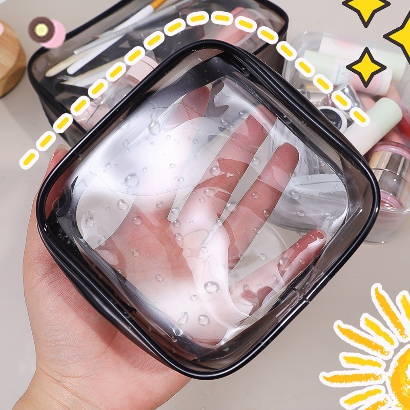 Túi di động du lịch PVC chống thấm nước trong suốt - Trang điểm đơn giản thời trang Đồ nhỏ Túi lưu trữ có dây kéo