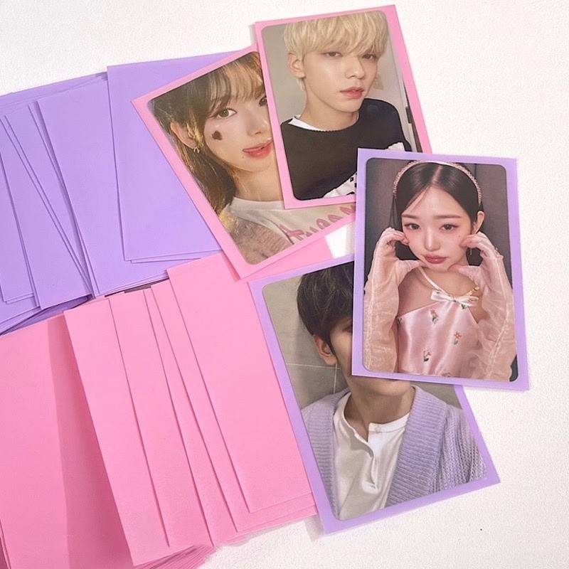 Linxx 50 Chiếc 61 * 91mm Dopamine Màu Photocard Tay Bảo Vệ Phim Trong Suốt Mờ Đóng Gói Photocards Túi Đựng Thẻ