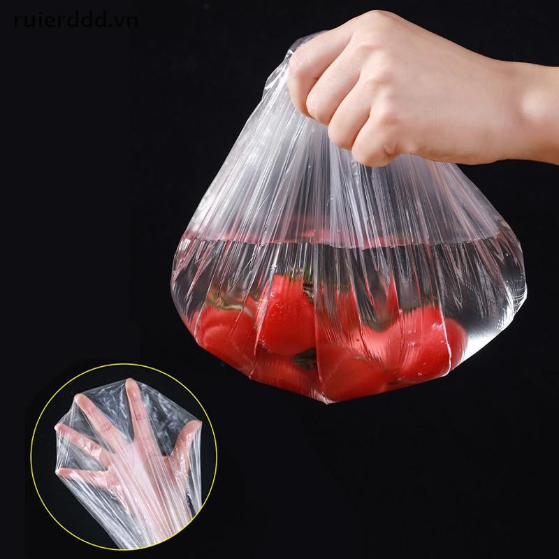 # Ruierddd # 50 / 100 Chiếc Bao Đựng Thực Phẩm Dùng Một Lần Túi Bảo Quản Rau Quả Quả Bát Co Giãn Cốc Bao Nhà Bếp Túi Phim Giữ Tươi.