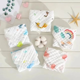 Combo 5 khăn sữa xô sơ sinh 6 lớp chất liệu organic cotton mềm thoáng khí thấm hút tốt.