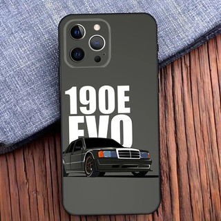 Ốp điện thoại E-Evo ô tô TK-1 J-JDM cho iPhone 16, 17,14,13,12,11, Pro, X, XS, Max, XR, Plus, Mini Soft Black Cover