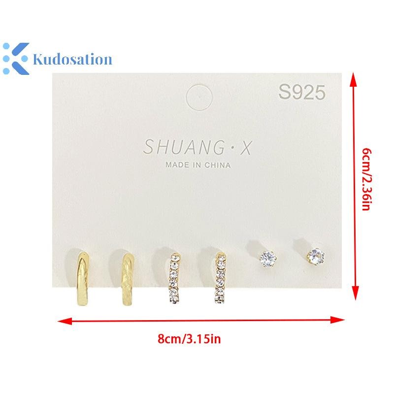 Kudosation 1 Bộ Thời Trang Mới Kim Loại Vòng Tròn Thả Bông Tai Nhỏ Cho Nữ Xu Hướng Mặt Dây Chuyền Khuyên Tai Bộ Trang Sức Quà Tặng