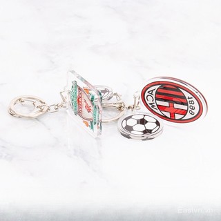 [Móc khóa] Móc khóa huy hiệu câu lạc bộ bóng đá, quà tặng Milan, mặt dây chuyền ba lô, Manchester City, Real Madrid, Chelsea, móc khóa xe POTI