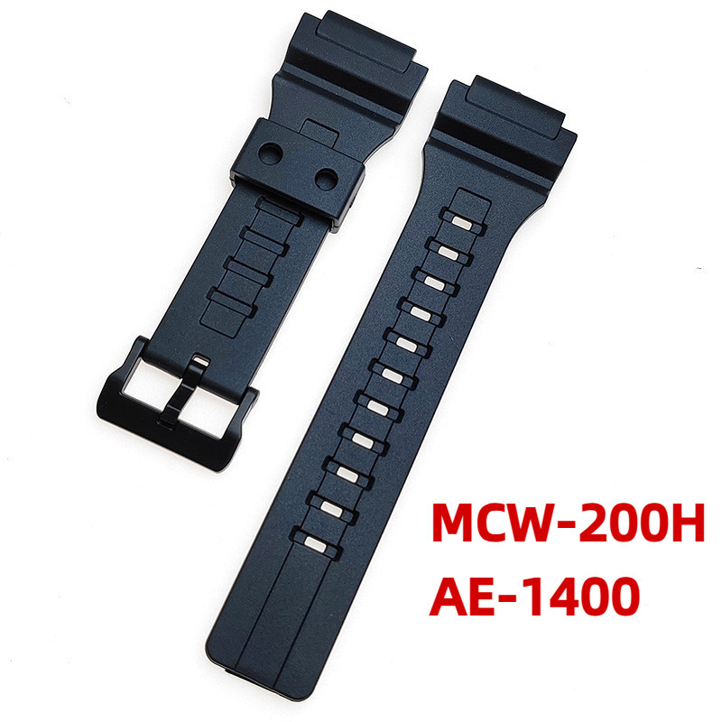 Dây đeo đồng hồ 20mm cao su silicon chống nước cho Casio G-shock MCW-200H/AE-1400, thay thế đa năng nam nữ