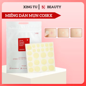 Miếng dán mụn Cosrx Acne Pimple Master Dán mụn Cosrx che mụn kích cồi mụn 24 miếng đủ size màu đỏ - Xingtu Beauty