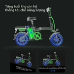 Xe đạp điện trợ lực gấp, dễ dàng để vào cốp xe ô tô, động cơ 400W, pin Lithium, bảo hành 18 tháng, xe thay thế — ảnh 8