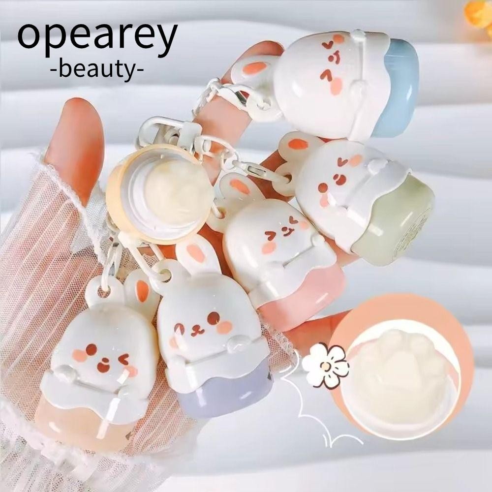 Son dưỡng môi OPEAREY Little Bunny, Son bóng dưỡng ẩm chống nứt cho trẻ em, Trái cây chống khô di động có móc khóa Son môi cho trẻ em