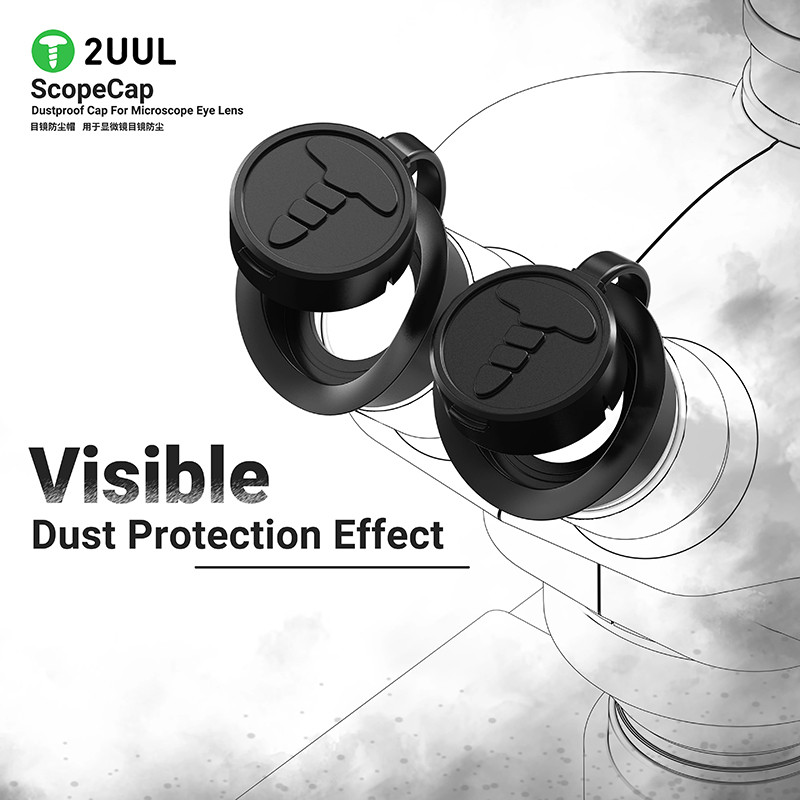 2UUL MS81 Mũ Chống Bụi Cho Kính Hiển Vi Ống Kính Mắt ScopeCap Mũ Chống Bụi Cao Su Mềm Vỏ Thị Kính Cho Phụ Kiện Kính Hiển Vi
