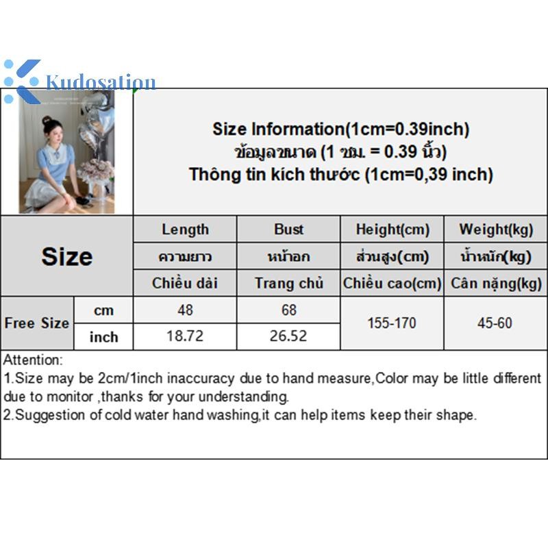 Kudosation Pháp Nơ Ngọt Ngào Cổ Búp Bê Tay Ngắn Chắp Vá Rỗng Cổ Dệt Kim Áo Thun Nữ Đẹp