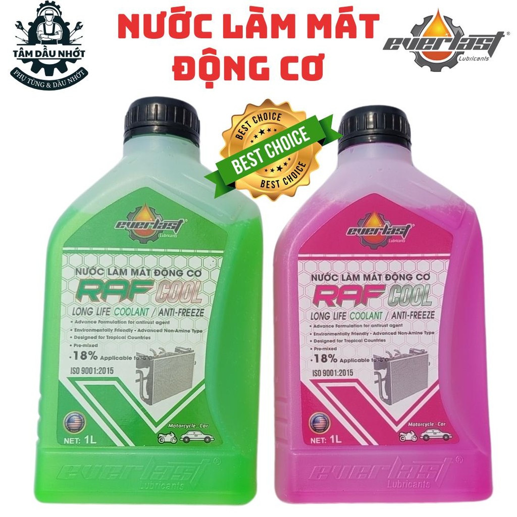 Nước làm mát động cơ RAF COOL 1L , Ethylene Glycol 18%