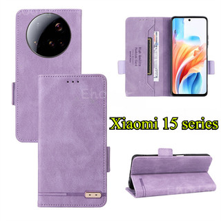 Dành Cho Xiaomi 15 14 Ultra Pro 5G 2025 Ốp Điện Thoại Lật Da Sang Trọng Vỏ Thẻ Cho Mi15 Mi15Ultra 15Pro Mi14Ultra 14Pro Khe Cắm Ví Giá Đỡ Vỏ Bảo Vệ