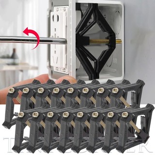 Công cụ sửa chữa hộp ổ cắm loại 86 có thể điều chỉnh chiều rộng 6,5-8cm, Bộ phục hồi Cassette thụ thể bằng nhựa với vít 5cm để sử dụng tại nhà / văn phòng / công nghiệp