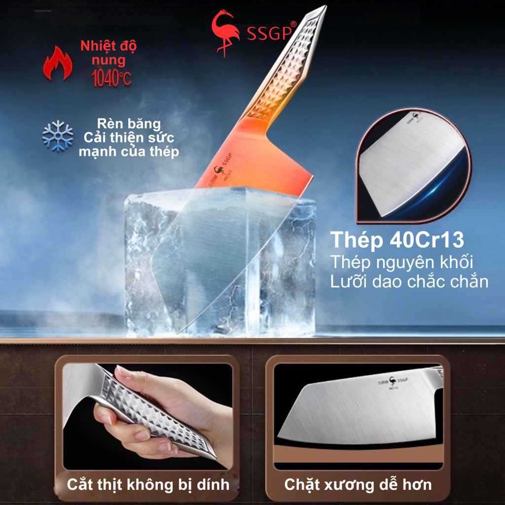 Dao thái thịt Stuttgart của SSGP  - SS01506 dao cắt thịt, dao thái dao bầm, dao chặt dao làm bếp
