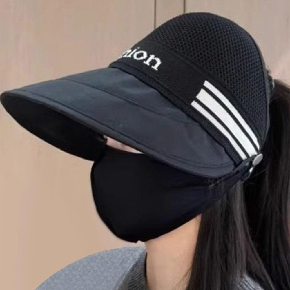 Mũ xô HOBBYIN, Vành rộng Mũ ngư dân thoáng khí, Mũ đi biển chống tia cực tím có thể gập lại dành cho nữ