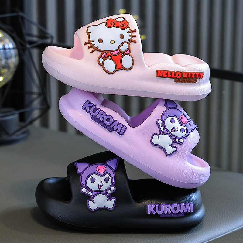 Dép Hoạt Hình Mùa Hè Sanrio Thời Trang 2024 Cho Bé Gái - Đế Mềm, Chống Trơn Trượt Cho Bé Gái, Lý Tưởng Cho Thời Gian Chơi Trong Nhà & Ngoài Trời