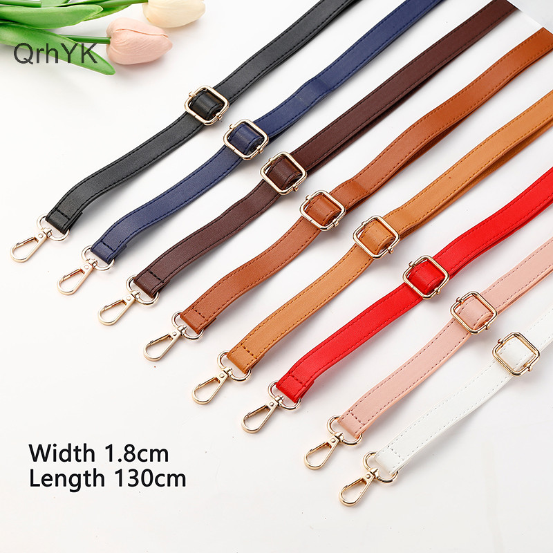 Dây đeo túi 130cm có thể điều chỉnh, rộng 1.8cm, da, thay thế cho túi đeo vai/đeo chéo