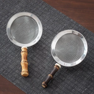 Lọc Trà, Lược Trà Cán Tre, Rây Lọc Bột Matcha Bằng Inox 304 Lưới Lọc Siêu Mịn Và Bền Chắc