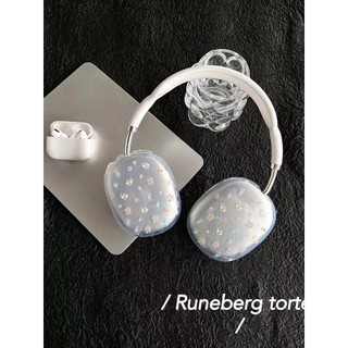 Vỏ chống sốc trong suốt hoa mùa xuân Thích hợp cho tai nghe Airpods Max Vỏ bảo vệ tai nghe không dây