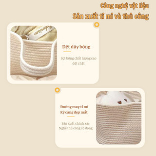 Nôi Ngủ Sơ Sinh Bunnies – Giỏ Ngủ Đa Năng, Di Động, Phong Cách Hàn Quốc, Tiện Lợi