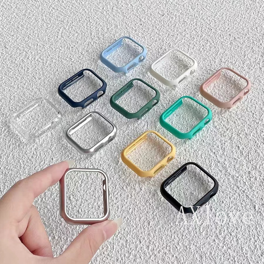 Ốp Mờ Cho Apple Watch Ultra 2 49mm Cho iWatch Series 9 41mm 45mm 40mm 44mm 42mm 38n S11 Ốp Lưng PC Cứng Chống Sốc Cạnh Bảo Vệ Ốp Lưng Phụ Kiện