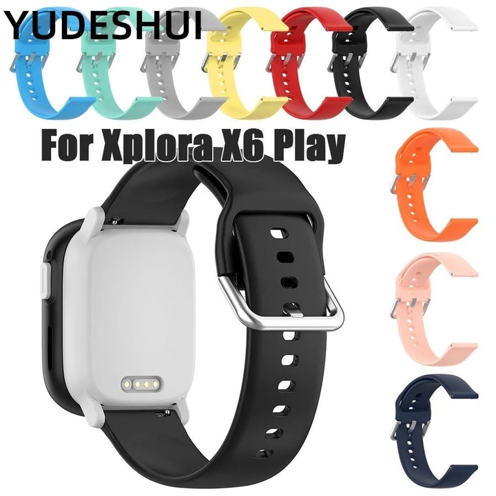 YUDESHUI đeo đồng hồ silicon, Dây đeo đồng hồ thông minh trẻ em thời trang phổ thông, Phụ kiện đồng hồ thể thao thay thế Dây đeo đồng hồ cho Xplora X6 Play